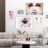 Arte de pared contemporáneo en salón