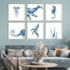 Láminas marinas en acuarela para decoración