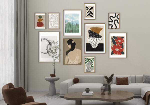 Galería de arte moderno en pared