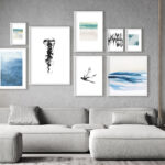 Galería de arte moderna en salón