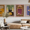 Arte Abstracto Moderno en Interior Neutro
