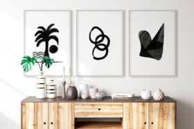 Minimalistische Palmenillustration