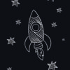 Cohete Espacial: Ilustración para Aficionados a la Ciencia Ficción