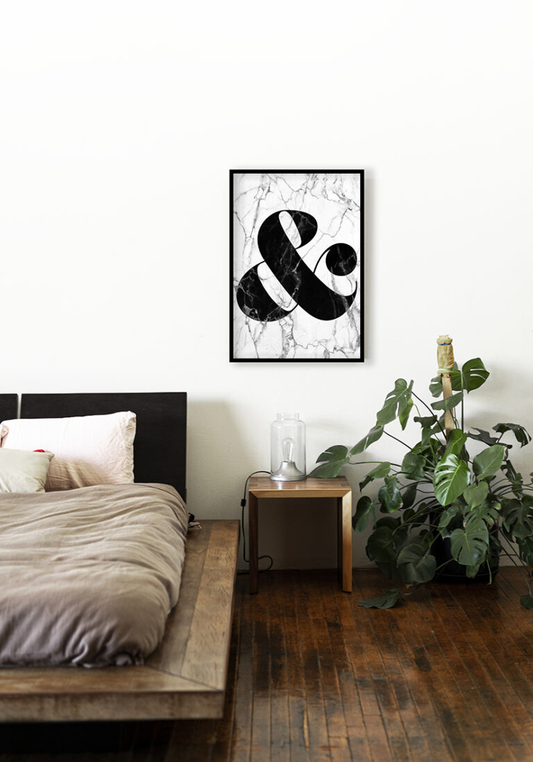 Ampersand de Mármol: Diseño Elegante para Decoración