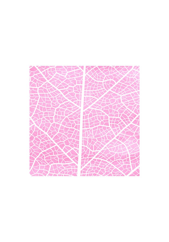Patrón de hojas en mosaico rosa abstracto