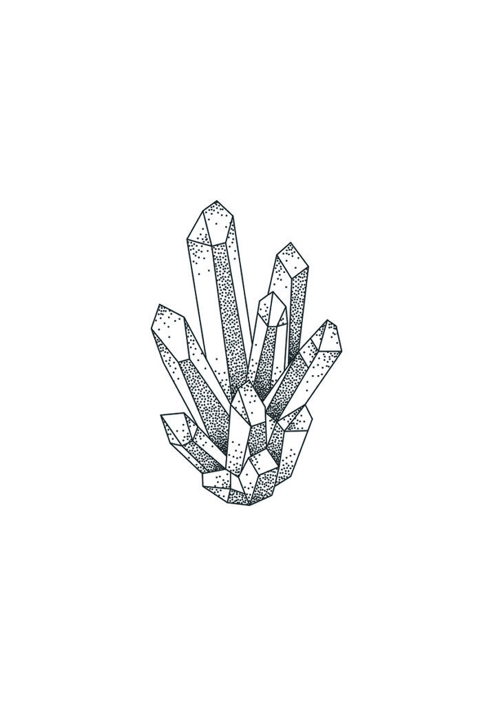 Ilustración minimalista de cristal artístico