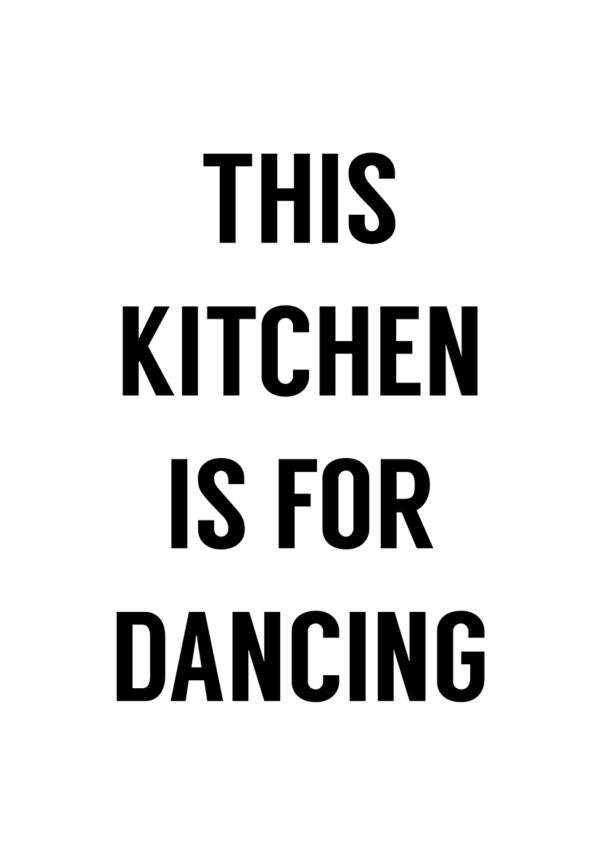 Decoración tipográfica minimalista para la cocina