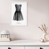 Ilustración elegante de vestido negro