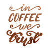 Arte con cita manuscrita sobre café