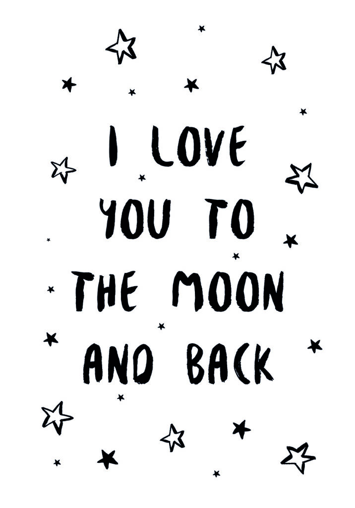 Frase romántica escrita a mano con estrellas