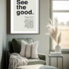 Póster tipográfico inspirador con positividad