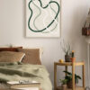 Arte abstracto minimalista con líneas onduladas
