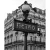 Letrero vintage del Metro de París