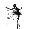 Ilustración en tinta de un ballet grácil