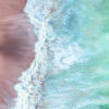 Vista aérea de olas oceánicas