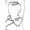Retrato minimalista en arte lineal
