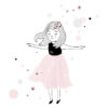 Ilustración de chica con flores