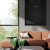 Elegantes hojas de palmera con textura oscura