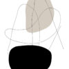 Arte minimal abstracto en negro y beige