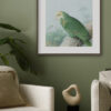 Pintura detallada de loro tropical