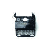 Máquina de escribir negra vintage aislada