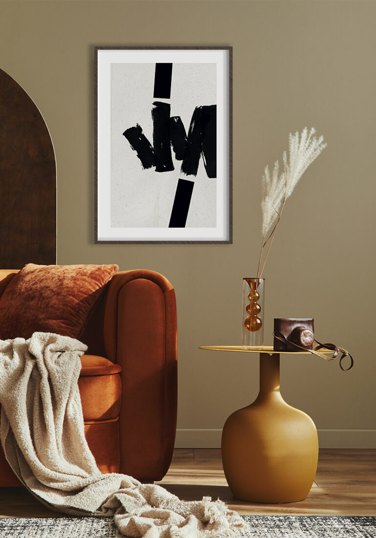 Diseño artístico con pinceladas abstractas
