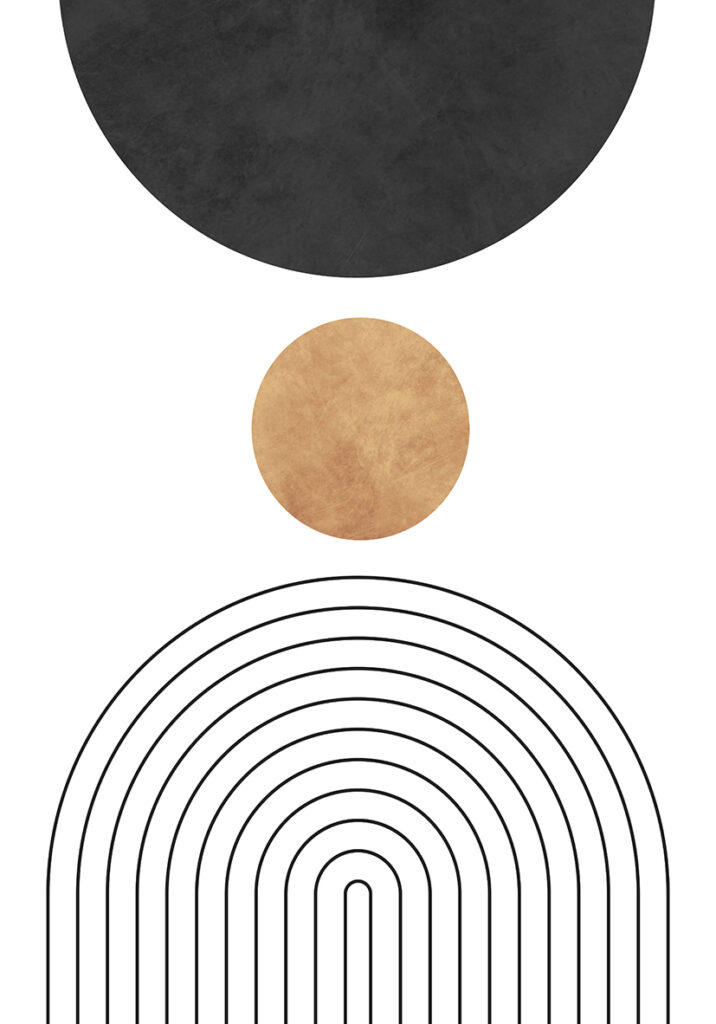 Ilustración de arcos y círculos abstractos