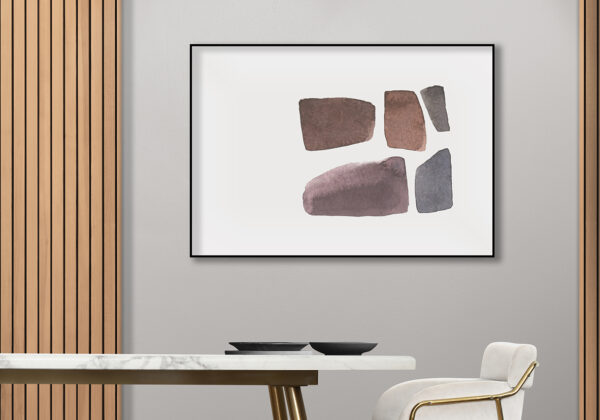 Obra minimalista en tonos tierra