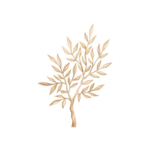 Diseño botánico en acuarela beige minimalista