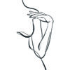 Boceto minimalista de una mano
