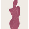 Obra minimalista de silueta femenina abstracta