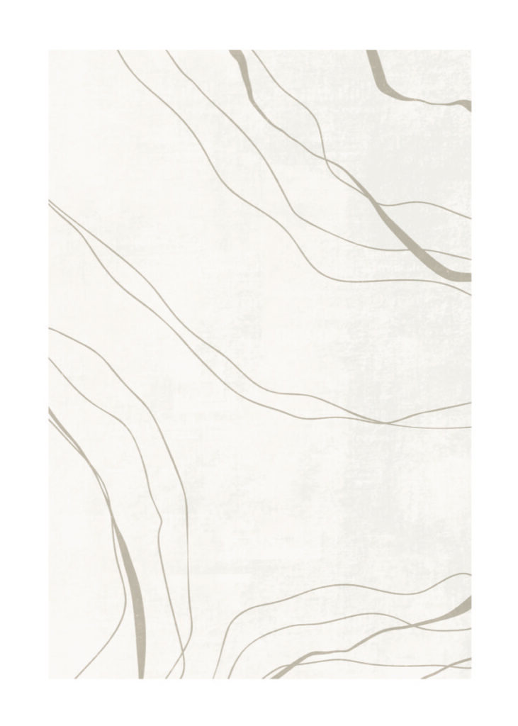 Líneas abstractas en tonos beige sobre blanco
