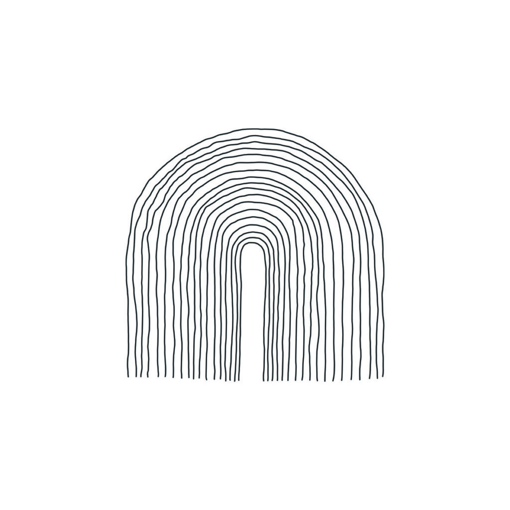 Dibujo monocromático minimalista
