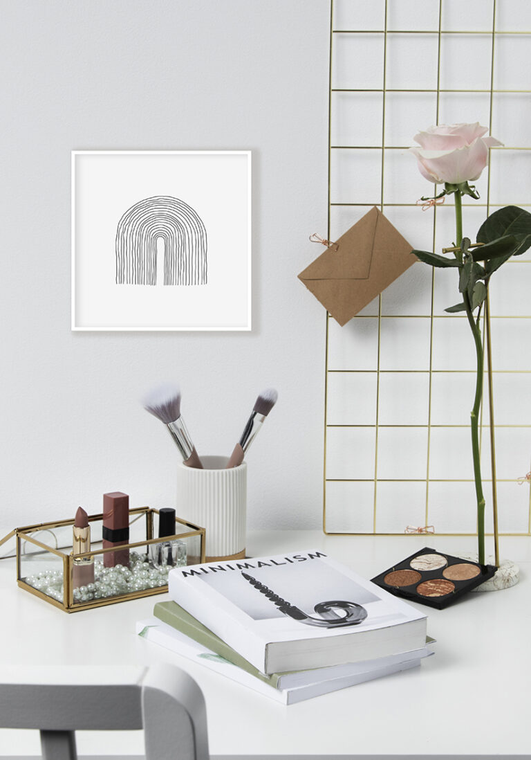 Dibujo monocromático minimalista