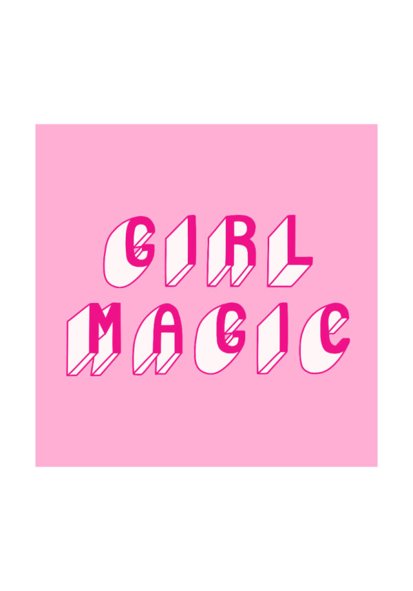 Tipografía rosa de empoderamiento Girl Magic
