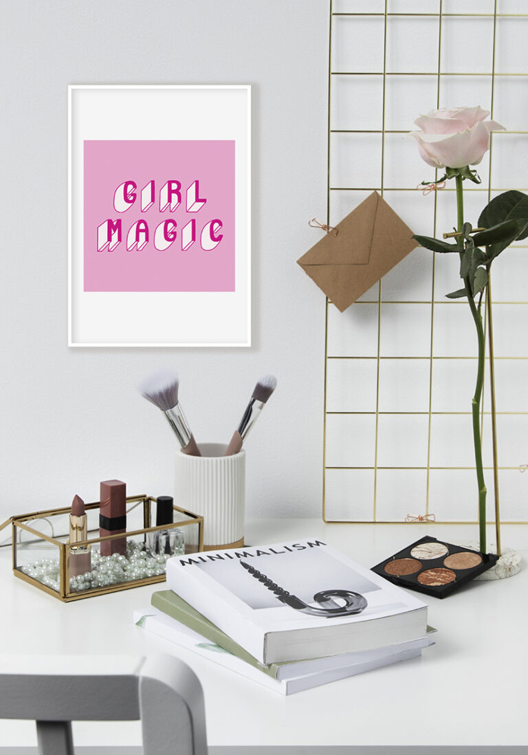 Tipografía rosa de empoderamiento Girl Magic
