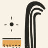 Ilustración abstracta de geometría minimalista