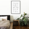 Tipografía minimalista de inspiración motivacional