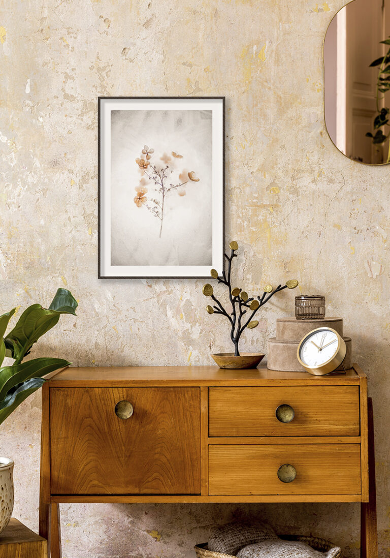 Diseño floral delicado sobre fondo blanco