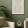 Póster minimalista con líneas en tono beige