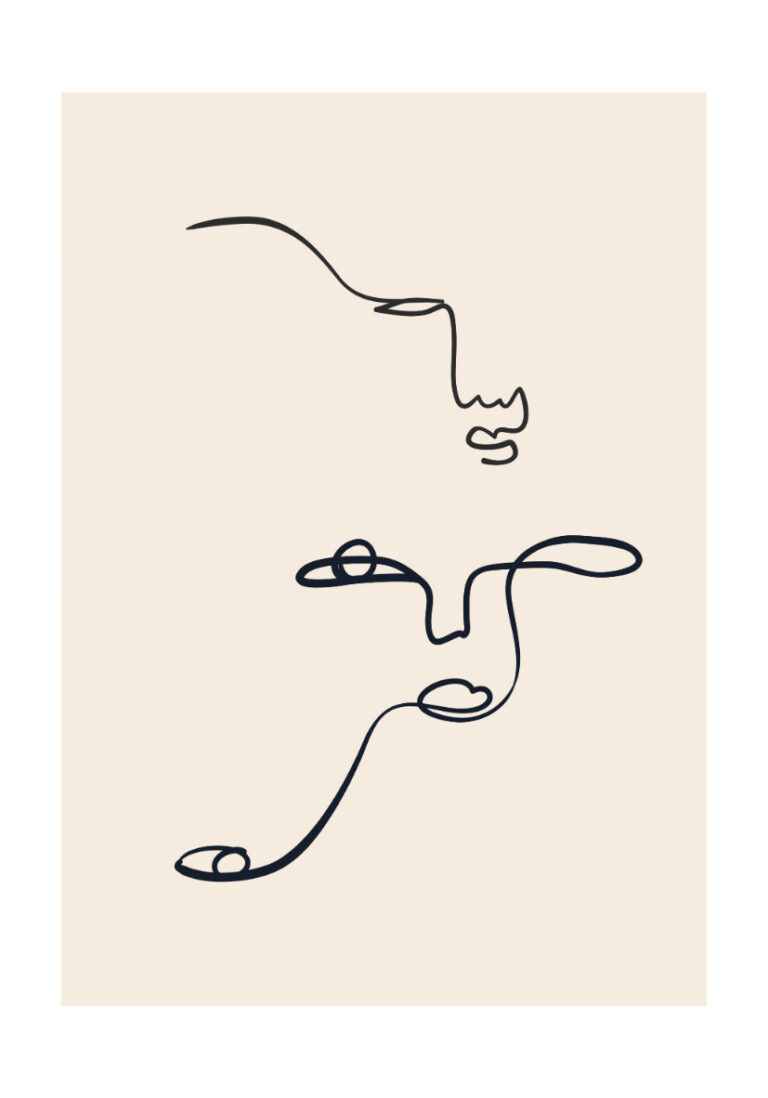 Ilustración moderna minimalista en línea