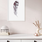 Pintura elegante de pluma en acuarela