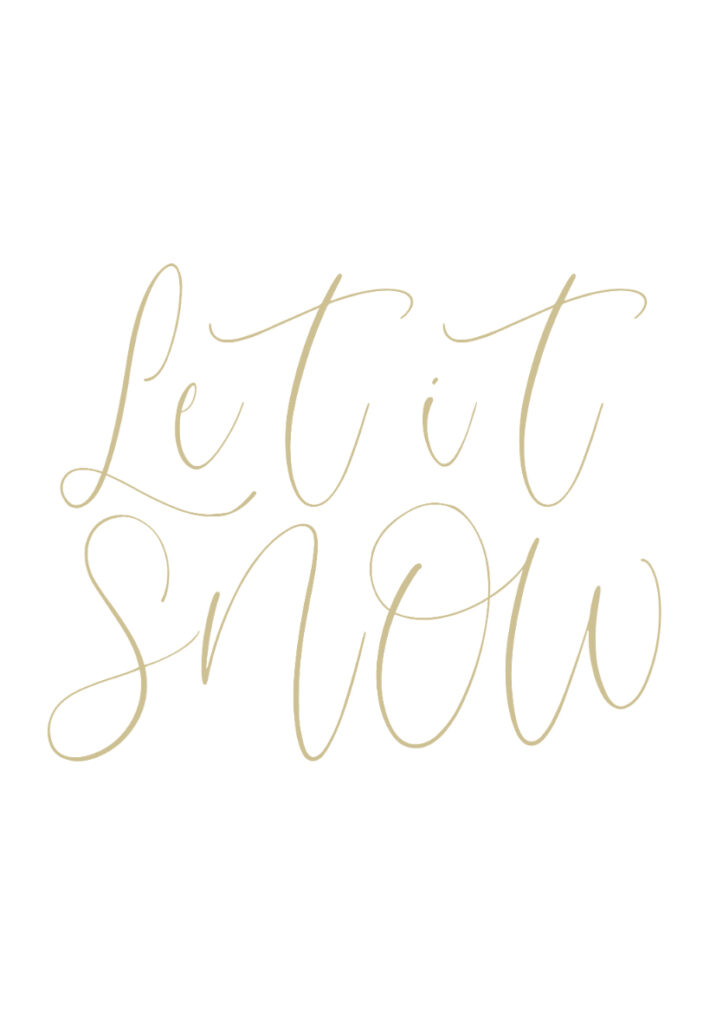 Tipografía festiva con texto dorado elegante