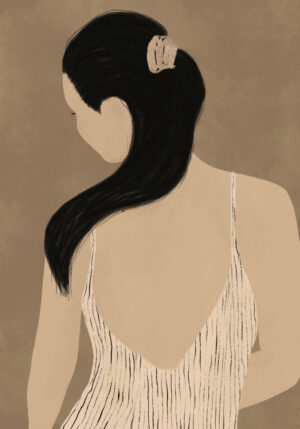 Retrato minimalista de mujer