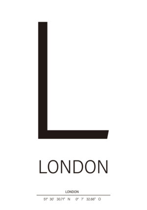 Diseño minimalista de Londres en blanco y negro