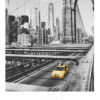 Vista de taxi amarillo en Nueva York