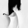 Arte abstracto en blanco y negro minimalista