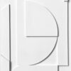 Diseño minimalista en relieve blanco
