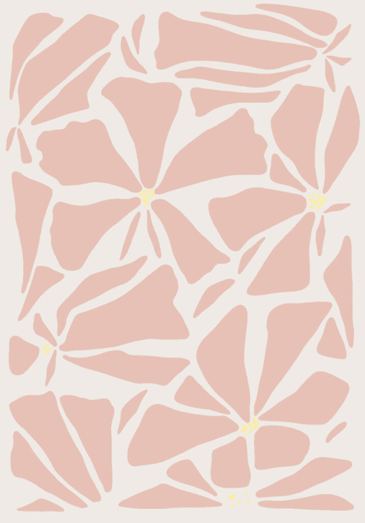 Patrón floral abstracto en diseño artístico