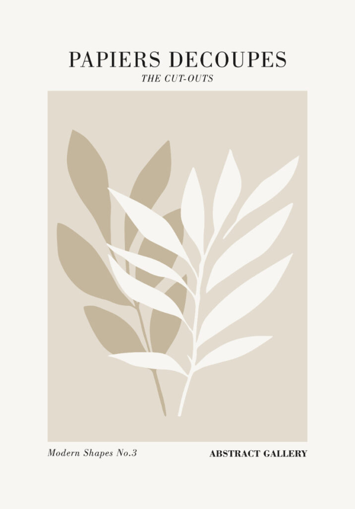 Impresión botánica minimalista para decoración